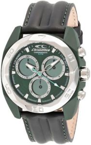 【送料無料】chronotech advance analogicodigitale pelle verde rw0061, nuovo, list 100