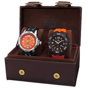 楽天hokushin【送料無料】joshua amp; sons jx113or men’s quartz date strap watch set