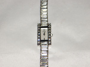 【送料無料】bulova emerald cut crystal ladies evening wristwatch watch beautiful c876805