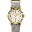 【送料無料】orologio timex weekender tw2p71900 tessuto sta beige indiglo gold dorato