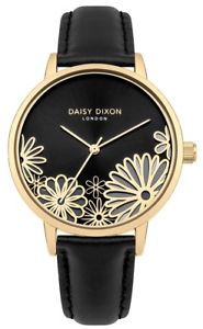 【送料無料】daisy dixon laura damenuhr dd087bg analog leder schwarz