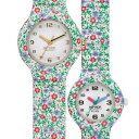 yzset hip hop orologio liberty donna hk0045 bianco watch fiori mamma figlia