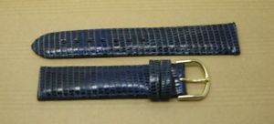 【送料無料】bracelet montre en lezard bleu roi haute gamme fait main t18
