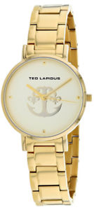 【送料無料】ted lapidus womens classic quartz gold tone stainless steel watch a0742ptpx
