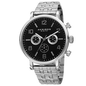 【送料無料】mens akribos xxiv ak800ssb quartz chronograph silvertone stainless steel watch 【送料無料】mens akribos xxiv ak800ssb quartz chronograph silvertone stainless steel watch