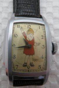 【送料無料】ladies vintage manual wind orphan annie 275mm wristwatch