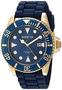 【送料無料】invicta mens 44mm pro diver quartz stainless steel and silicone watch 90304