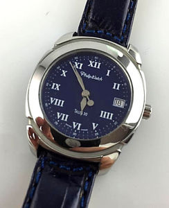 【送料無料】orologio philip watch tales 30 8251470515 eta swiss quartz data numeri romani