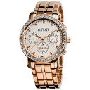 yzwomens august steiner as8041rg swiss quartz multifunction crystal bezel watch