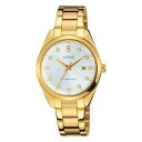【送料無料】lorus womens 30mm goldtone steel bracelet amp; case quartz watch rj242bx9(2)
