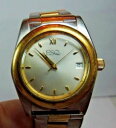 【送料無料】vintage esq movado yellow gold stainless steel mens wrist watch day indic a6