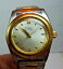 【送料無料】vintage esq movado yellow gold stainless steel mens wrist watch day indic a6