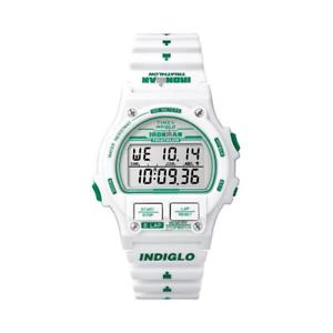 【送料無料】orologio timex ironman 8lap t5k838 digitale silicone bianco verde sveglia 100mt