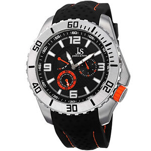 【送料無料】 mens joshua amp; sons js53or quartz easytoread multifunction silicone watch
