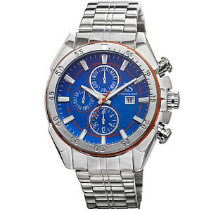 【送料無料】 mens joshua amp; sons js68or swiss quartz multifunction stainless steel watch