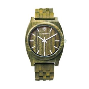 【送料無料】orologio in legno ab aeterno horizon collection in sandalo verde shade white