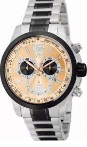 【送料無料】invicta specialty 0079 mens round chronograph date rose gold tone analog watch