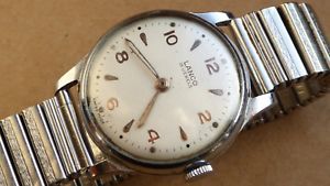 【送料無料】gents vintage lanco watch, 15 jewels, calibre 1027, all working well