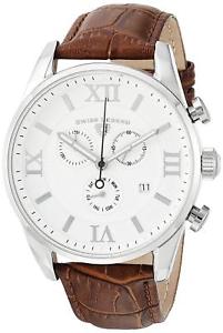 【送料無料】swiss legend 2201102brn brown leather strap silver case mens quartz watch