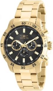 【送料無料】invicta 21506 mens specialty 18k gold ionplated stainless steel watch