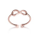【送料無料】classic infinity knot ring rose gold silver ring simple casual wear fashion open