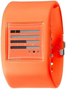 【送料無料】nooka womens zub zenh 38mm burnt orange polyurethane digital tfd lcd watch nib