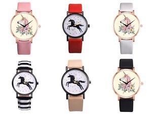 【送料無料】ladies women girl unicorn animal horse magic flower fashion pu leather watch uk 【送料無料】ladies women girl unicorn animal horse magic flower fashion pu leather watch uk
