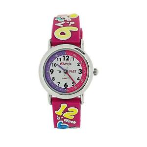 【送料無料】ravel time teacher girls 3d know your numbers rubber watch telling time award