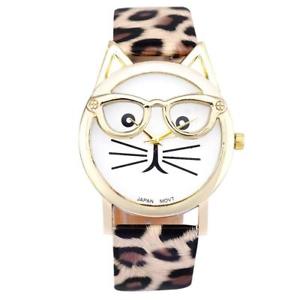 【送料無料】comical cat watch with spectacles guaranteed free uk pamp;pcg0174