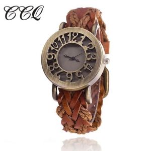 【送料無料】ccq women vintage quartz watches cow leather bracelet watches braided women d 【送料無料】ccq women vintage quartz watches cow leather bracelet watches braided women d