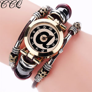 【送料無料】ccq fashion vintage cow leather bracelet watches casual women crystal quartz 【送料無料】ccq fashion vintage cow leather bracelet watches casual women crystal quartz