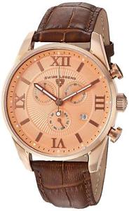 【送料無料】swiss legend 22011rg09rabrn brown leather strap mens quartz watch