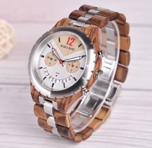 【送料無料】bobo bird natural handmade round gents men’s luxury wooden wristwatch gift 【送料無料】bobo bird natural handmade round gents men’s luxury wooden wristwatch gift