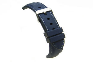 【送料無料】blue with white stitching silicone watch strap 22mm 【送料無料】blue with white stitching silicone watch strap 22mm