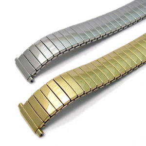【送料無料】replacement expanding watch bracelet stainless steel 2 colours 15mm 19mm c076