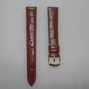 【送料無料】cinturino pelle stampa coccodrillo colore miele ansa 16 fibbia dorata b71