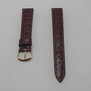 【送料無料】cinturino pelle stampa coccodrillo colore gold ansa 16 fibbia dorata b33