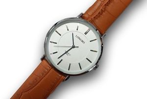 【送料無料】orologio da polso uomo 8860l analogico quarzo classico pelle marron qua bian lac