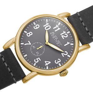 【送料無料】 womens august steiner as8110yg goldtone swiss quartz leather strap watch