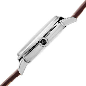【送料無料】 mens august steiner as8182ssbr swiss day amp; date brown leather strap watch