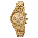 【送料無料】womens august steiner as8103yg swiss daydate stainless steel goldtone watch(2)
