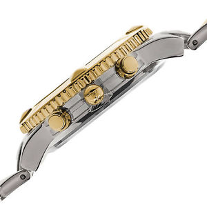 【送料無料】 womens august steiner as8107ttg swiss quartz crystal mop twotone watch