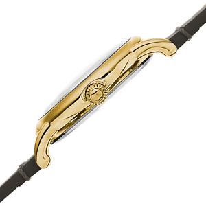 【送料無料】 womens august steiner as8110yg goldtone swiss quartz leather strap watch