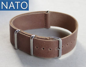 【送料無料】bracelet montre nato 22mm cuir