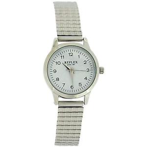 【送料無料】reflex ladies stainless steel soft expanding bracelet strap watch refx0005