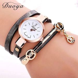 【送料無料】fashion women bracelet watch quartz wristwatch women dress leather casual bracel