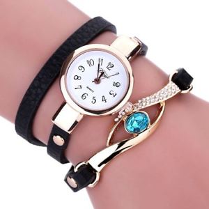 【送料無料】ladies fashion watches eye gemstone luxury watches women gold bracelet watch