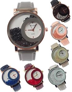 【送料無料】montre femme fantaisie cadran aiguilles strass libre bracelet simili cuir 【送料無料】montre femme fantaisie cadran aiguilles strass libre bracelet simili cuir