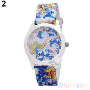 ̵montre fleurs neuve bracelet cuir femme fantaisie