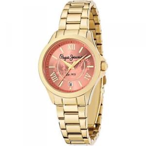 【送料無料】orologio donna pepe jeans katy r2353114501 bracciale acciaio gold dorato london